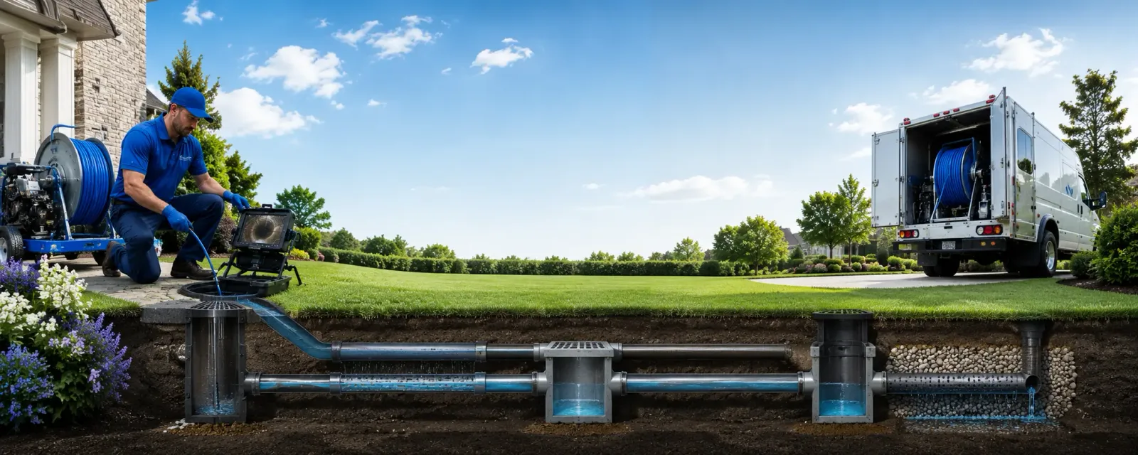Outdoor drain cleaning information for Nichols, NY
